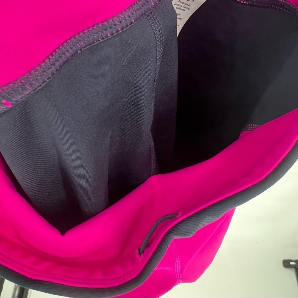 Athleta Sonar Colorblock Mesh Womens Leggings Navy Fuschia - Picture 10 of 15